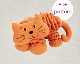 Cat Sewing Pattern | Cat Stuffed Animal Pattern | Soft Toy Pattern | Digital Pattern | Soft Toy PDF