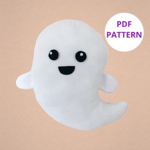 Plush Ghost Halloween Pattern | DIY Halloween Decorations | Ghost Template | Digital Pattern | Instant Download