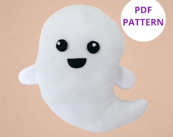 Plush Ghost Halloween Pattern | DIY Halloween Decorations | Ghost Template | Digital Pattern | Instant Download