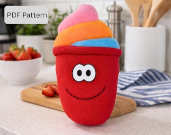 Plush Slushie Sewing Pattern - Toy Food  (PDF Pattern)