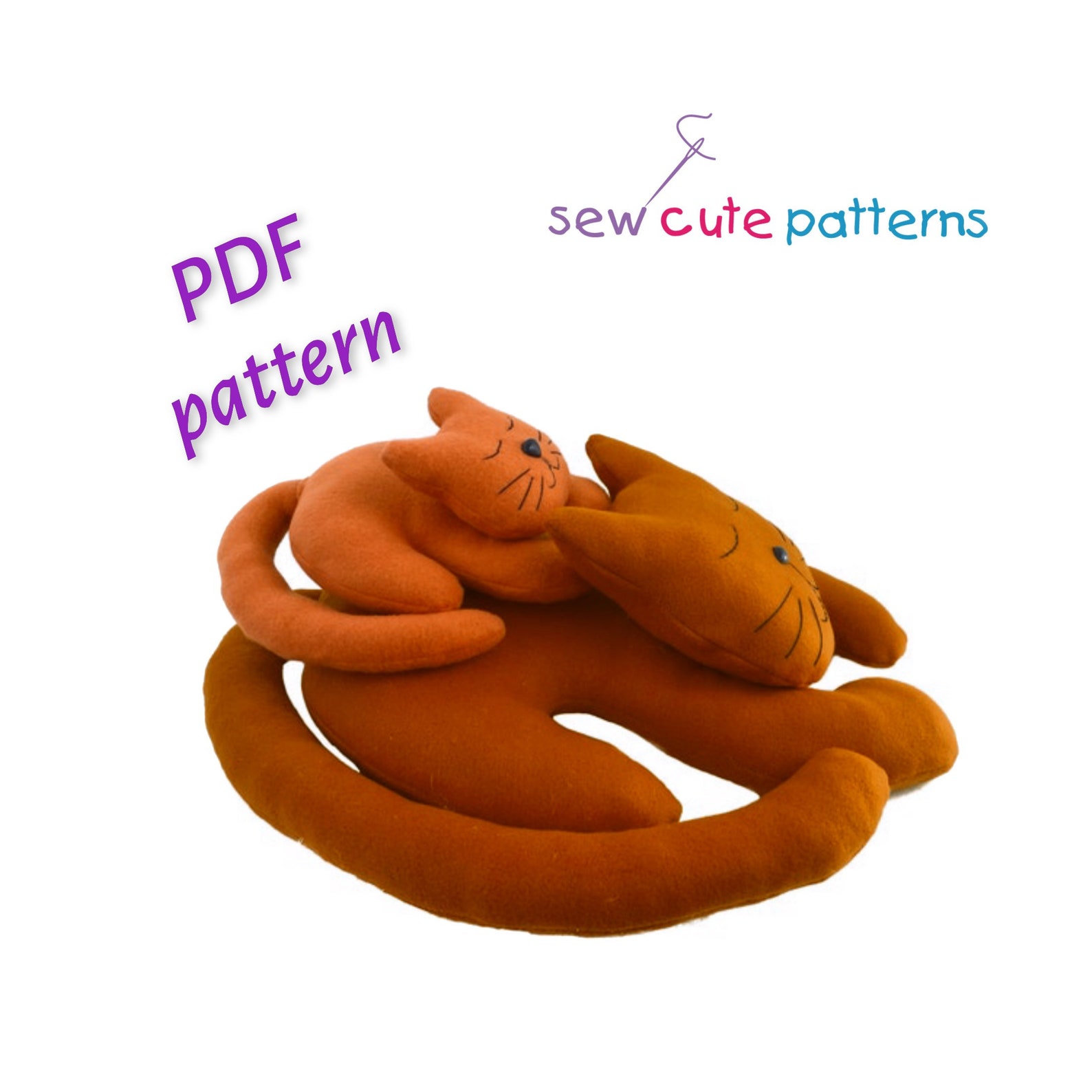 Cat Stuffed Animal Pattern Cat Sewing Pattern Stuffed Cat - Etsy