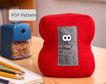 Plush Pencil Sharpener Sewing Pattern - Back to School Decor (PDF Pattern)