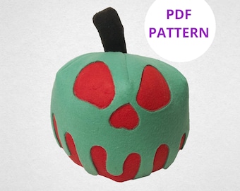 Poison Apple Sewing Pattern | Halloween Pattern PDF Plush Pattern | Digital Download