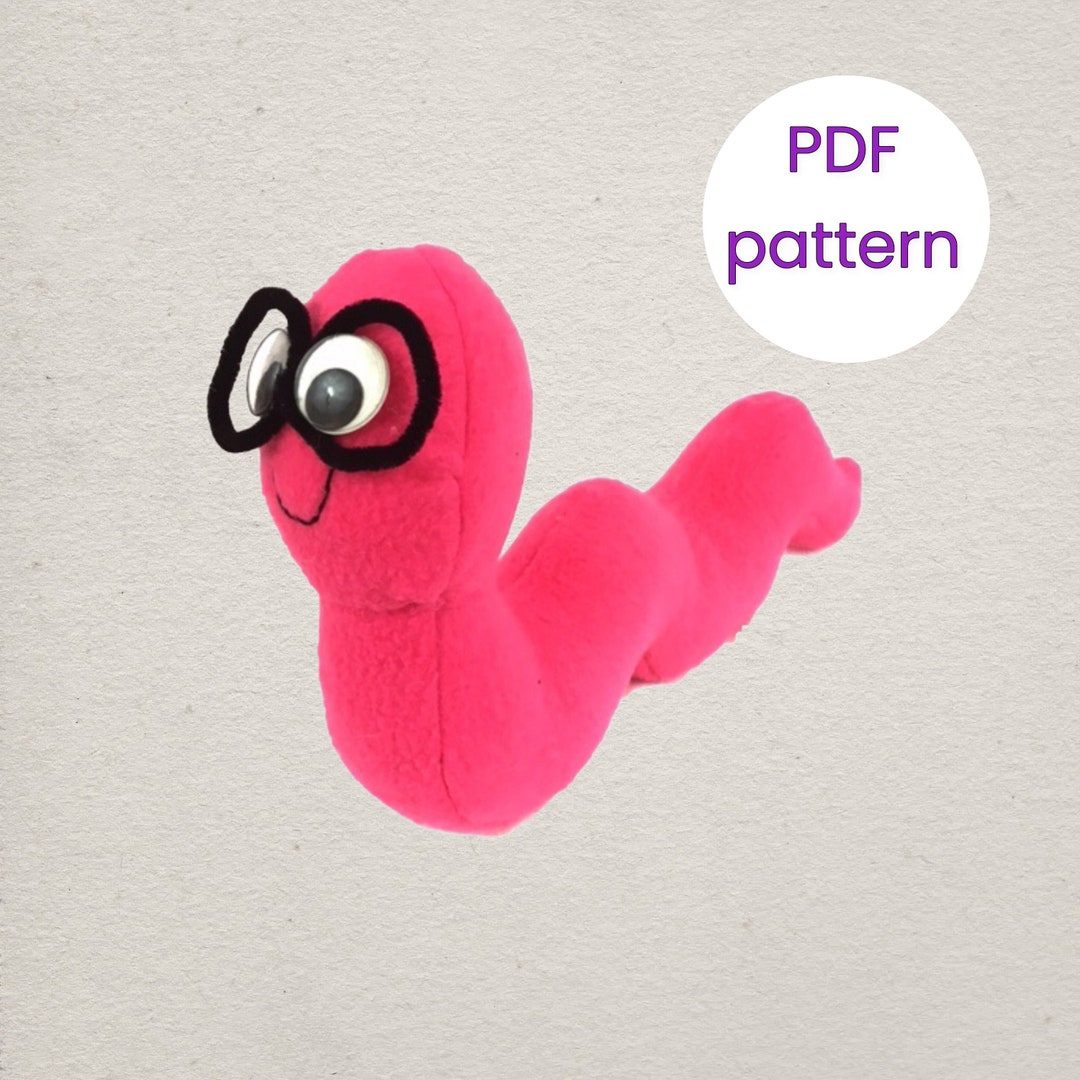 Bookworm Stuffed Animal Sewing Pattern: Includes Bedtime Story (PDF ...