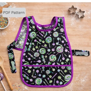 Toddler Apron Sewing Pattern: Beginner DIY Paint Smock (Digital Pattern)