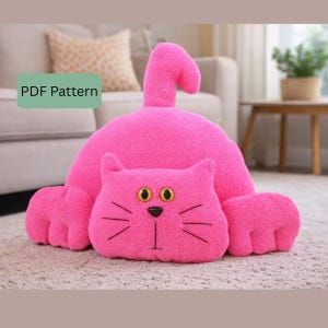Naaipatroon pluche katten: doe-het-zelf deurstopper, beginnersvriendelijk (digitale download)