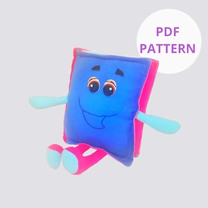 Plush Book Pattern | Sewing Pattern | Stuffed Toy Pattern | Digital Pattern | Digital Download | Soft Toy PDF | Plush Pattern Book Buddy