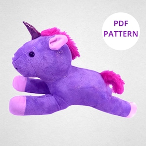 Plush Unicorn Pattern | Sewing Pattern | Stuffed Animal Pattern | Digital Pattern | Instant Download