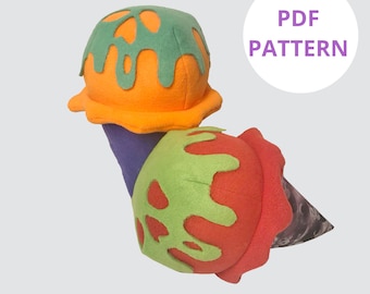 Haunted Ice Cream Pattern Halloween Sewing Pattern | Plush Pattern | Toy Sewing Pattern | Digital Pattern | Halloween Decor Pattern