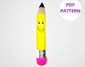 Plush Sewing Pattern - Pencil | Sewing Pattern | Plush Pattern PDF | PDF Pattern Toy | Digital Download | Soft Toy PDF