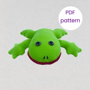 Plush Frog Sewing Pattern: Stuffed Animal PDF (Digital Download)