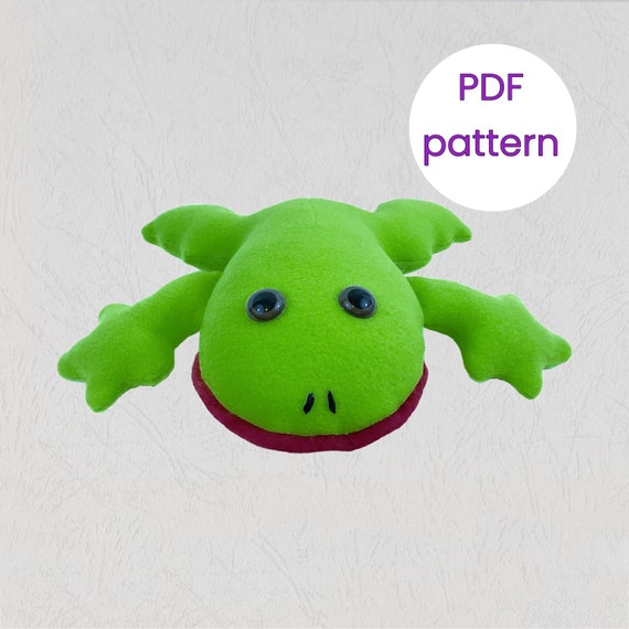 Plush Frog Sewing Pattern: Stuffed Animal PDF (Digital Download)