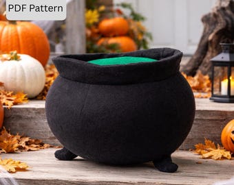 Plush Cauldron Sewing Pattern: Halloween Decor (PDF Pattern)