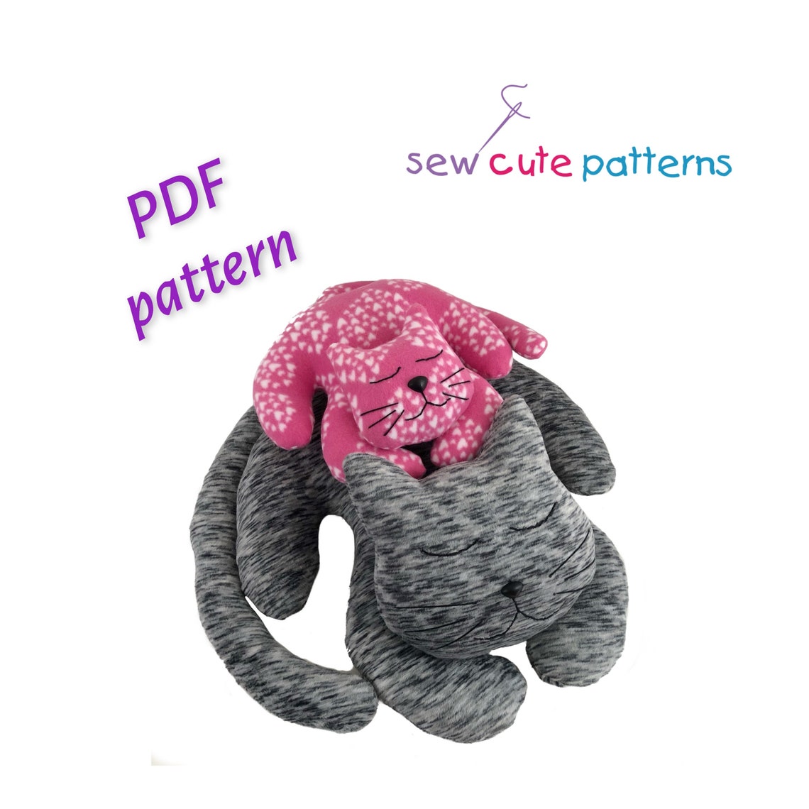 Cat Stuffed Animal Pattern Plush Toy Pattern Sewing - Etsy