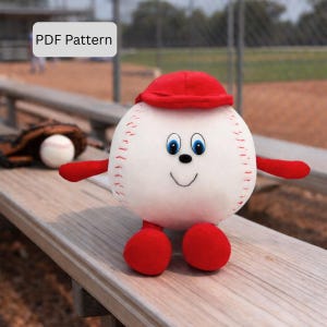 Plush Baseball Toy Sewing Pattern: DIY Stuffed Animal (PDF Pattern)
