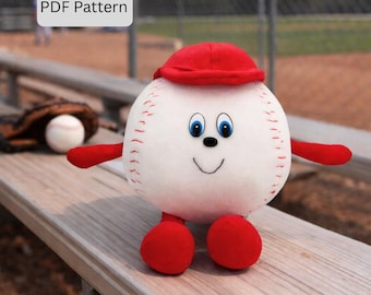 Plush Baseball Toy Sewing Pattern: DIY Stuffed Animal (PDF Pattern)
