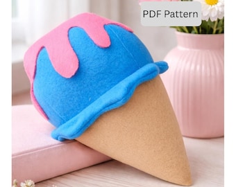 Ice Cream Plush Sewing Pattern: DIY Soft Toy (PDF Pattern)