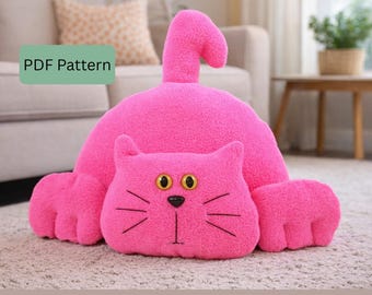 Cat Plush Sewing Pattern | DIY Stuffed Animal (Digital Download)
