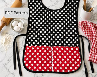 Adult Cobbler Apron Sewing Pattern: Beginner Art Smock (Digital Pattern)