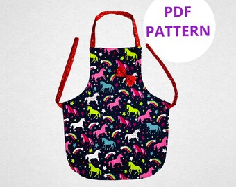 Kids Apron Sewing Pattern: Child Size Small (PDF Pattern)