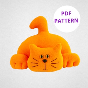 Modello di peluche a forma di gatto / Modello di peluche a forma di gatto / Tutorial di cucito in PDF / Modello di peluche