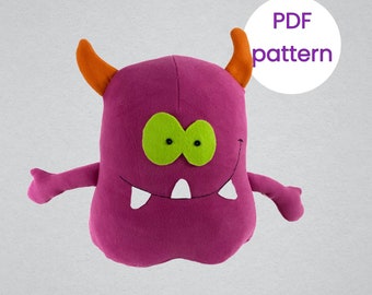 Monster Plush Sewing Pattern | DIY Halloween | Halloween Pattern | Digital Download | Soft Toy PDF
