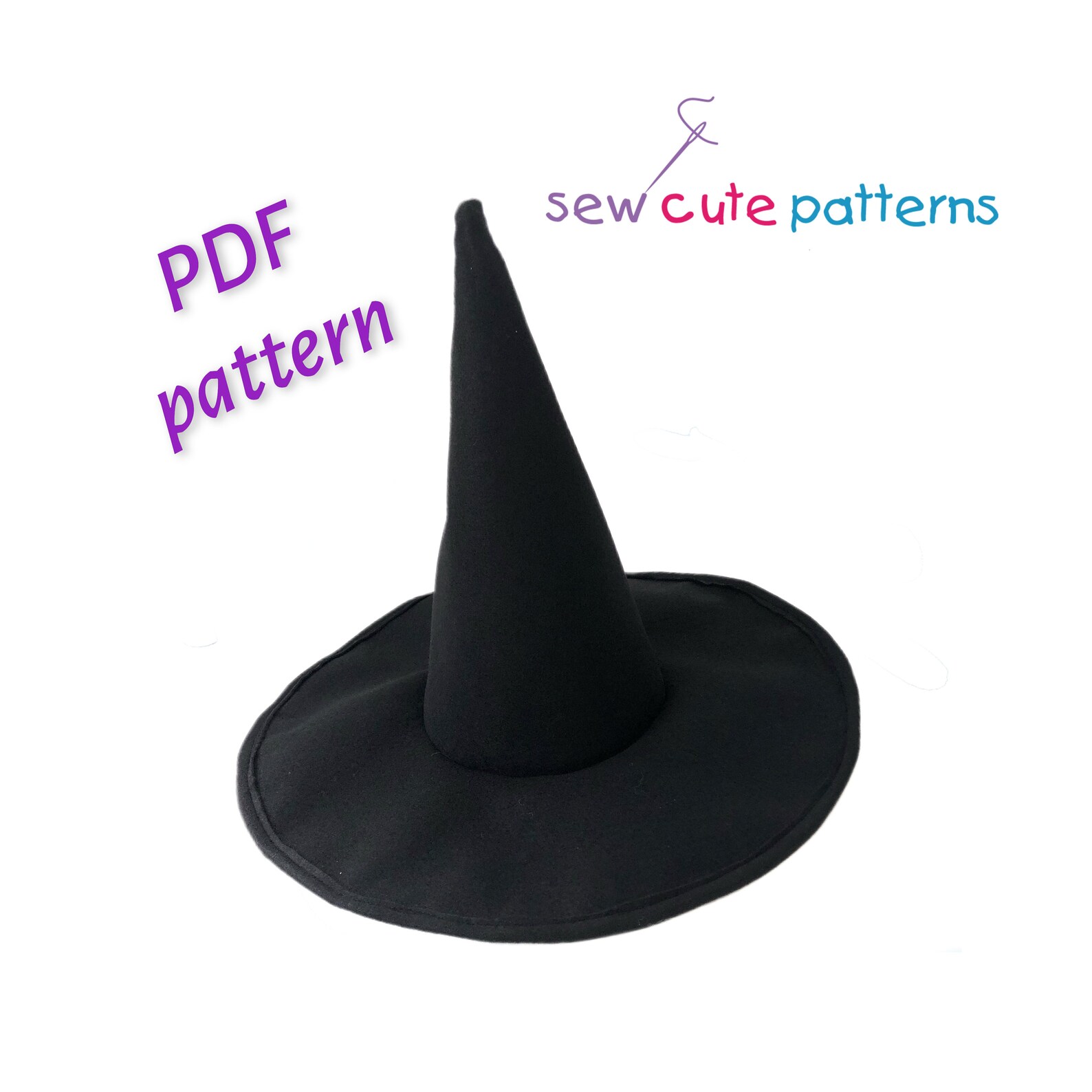 Witch Hat Sewing Pattern Halloween Pattern Digital Etsy