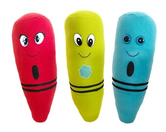 color crew talking plush crayons