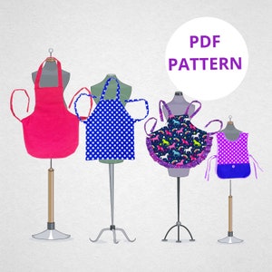 Apron Sewing Pattern Book: Chef Hat, Appliques, Kids Story (PDF Pattern)