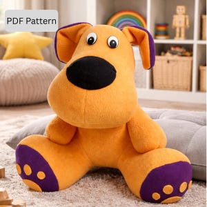 Patron de couture pour chien : chiot en peluche de 16 po. (Patron PDF)
