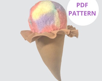 Ice Cream Plush Sewing Pattern | Soft Toy Patterns | Soft Toy PDF | Digital Pattern | Plushie Pattern