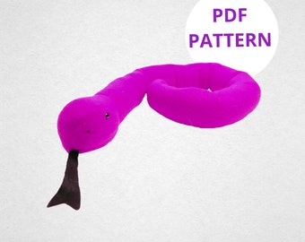 Sewing Pattern Snake | Snake Pattern | Stuffed Animal Sewing Pattern | Toy Pattern | Plush Pattern | Digital Pattern