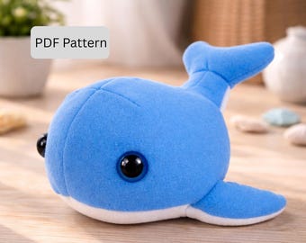 Whale Plush Sewing Pattern: 15" Stuffed Animal (PDF Pattern)