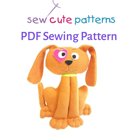 Stuffed Dog Pattern Stuffed Animal Pattern Dog Plush Etsy