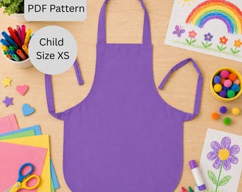 Child Apron Sewing Pattern: Size XS (ages 3-5) (Digital Download)
