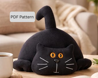 Stuffed Cat Sewing Pattern: Thimbles Soft Toy (PDF Pattern)