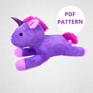 Unicorn Sewing Pattern | Plush Pattern | Stuffed Unicorn Pattern | Animal Pattern | Digital Pattern | Instant Download