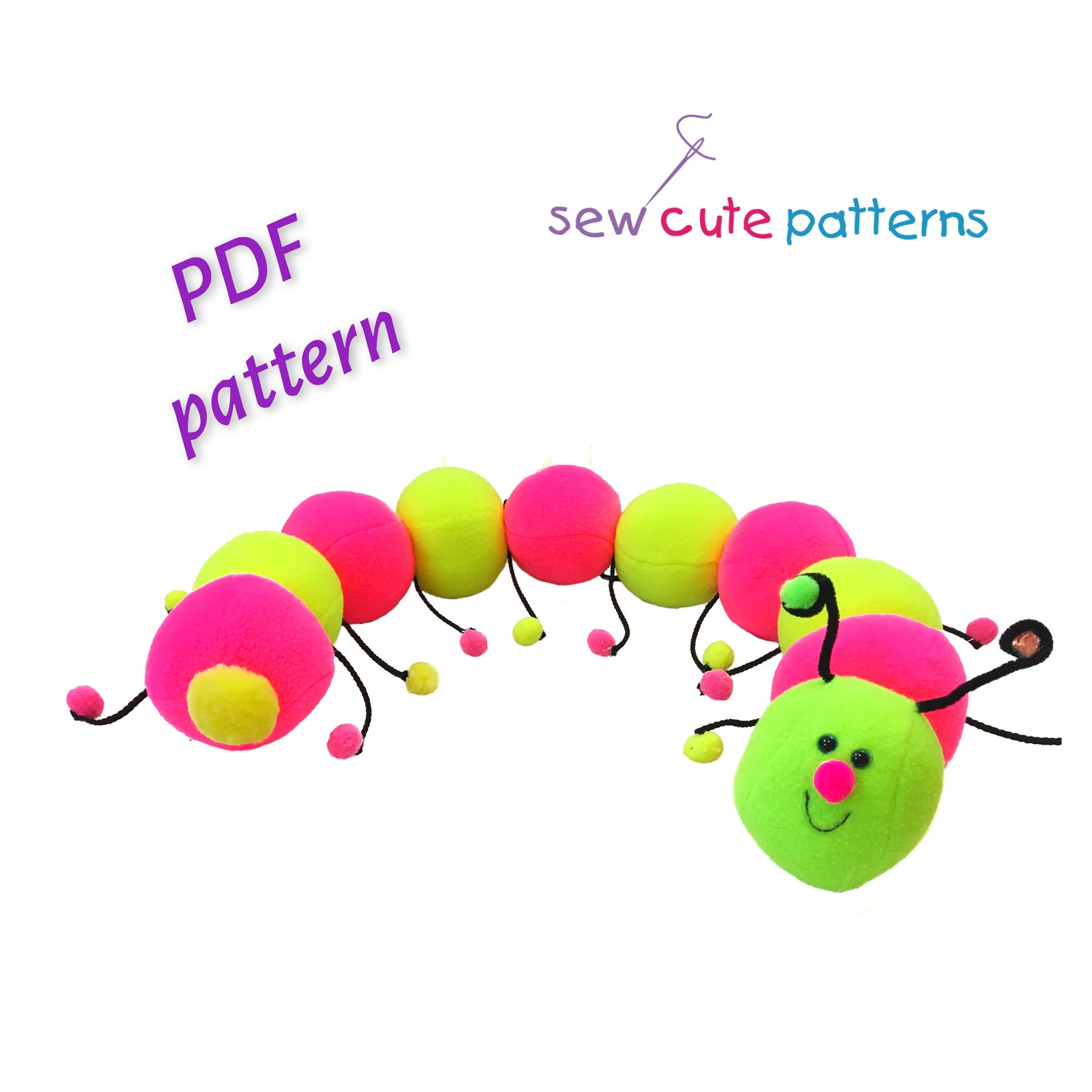 Caterpillar Stuffed Animal Pattern Sewing Pattern PDF Etsy