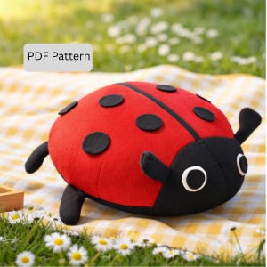 Ladybug Plush Sewing Pattern: Stuffed Animal Soft Toy (PDF Pattern)