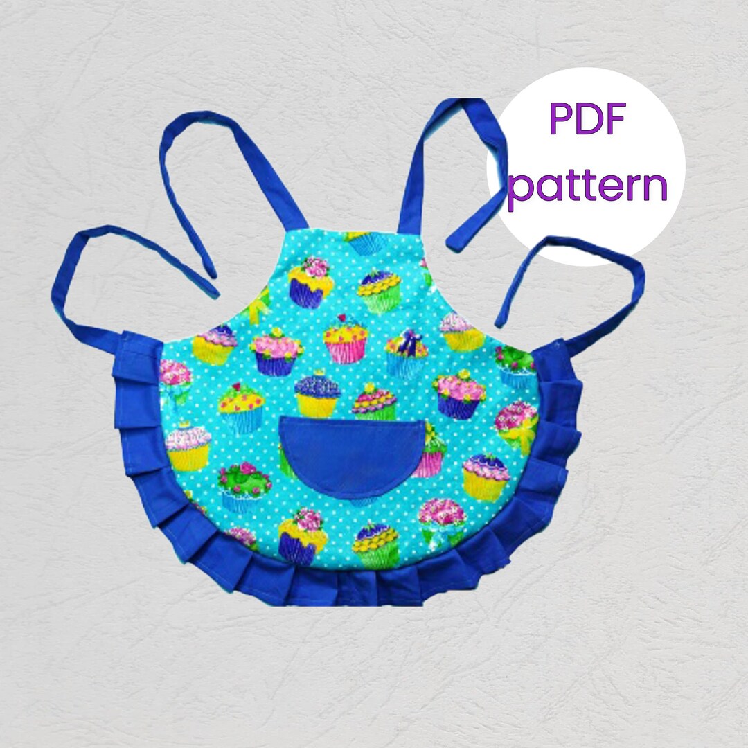 Kids Apron Sewing Pattern With Coloring Book Etsy