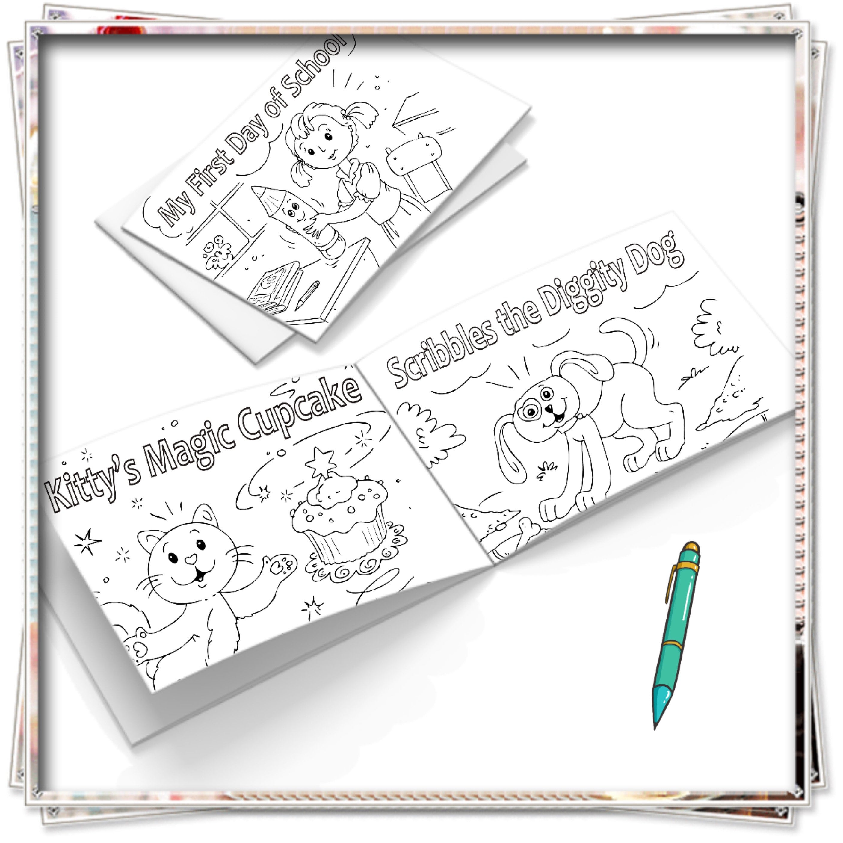 Download Coloring Book Pdf With Bedtime Story Childrens Coloring Etsy