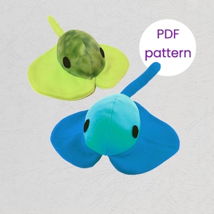 Manta Ray Soft Toy Pattern | Sewing Pattern | Stuffed Animal Pattern | Soft Toy PDF