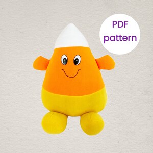 Plush Candy Corn Sewing Pattern: Halloween Soft Toy (Digital Pattern)