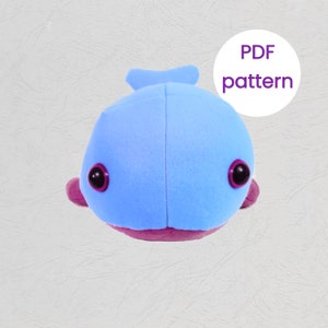 Whale Stuffed Animal Pattern | Whale Sewing Pattern | Plush Pattern | Plushie Pattern | Digital Pattern | Soft Toy PDF | Plushie Pattern