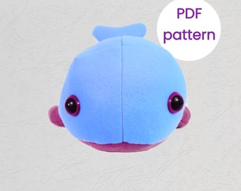 Whale Stuffed Animal Pattern | Whale Sewing Pattern | Plush Pattern | Plushie Pattern | Digital Pattern