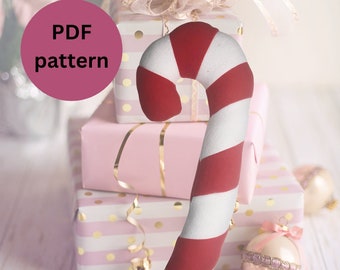 Sewing Pattern Candy Cane | Christmas Pattern | Digital Pattern | Candy Cane PDF | Christmas Decor