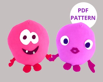 Monster Plush Sewing Pattern | Plush Pattern | DIY Halloween Decor | Plushie Pattern