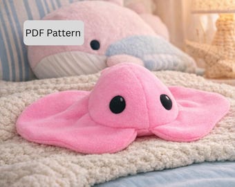 Manta Ray Plush Sewing Pattern: DIY Stuffed Animal (PDF Pattern)