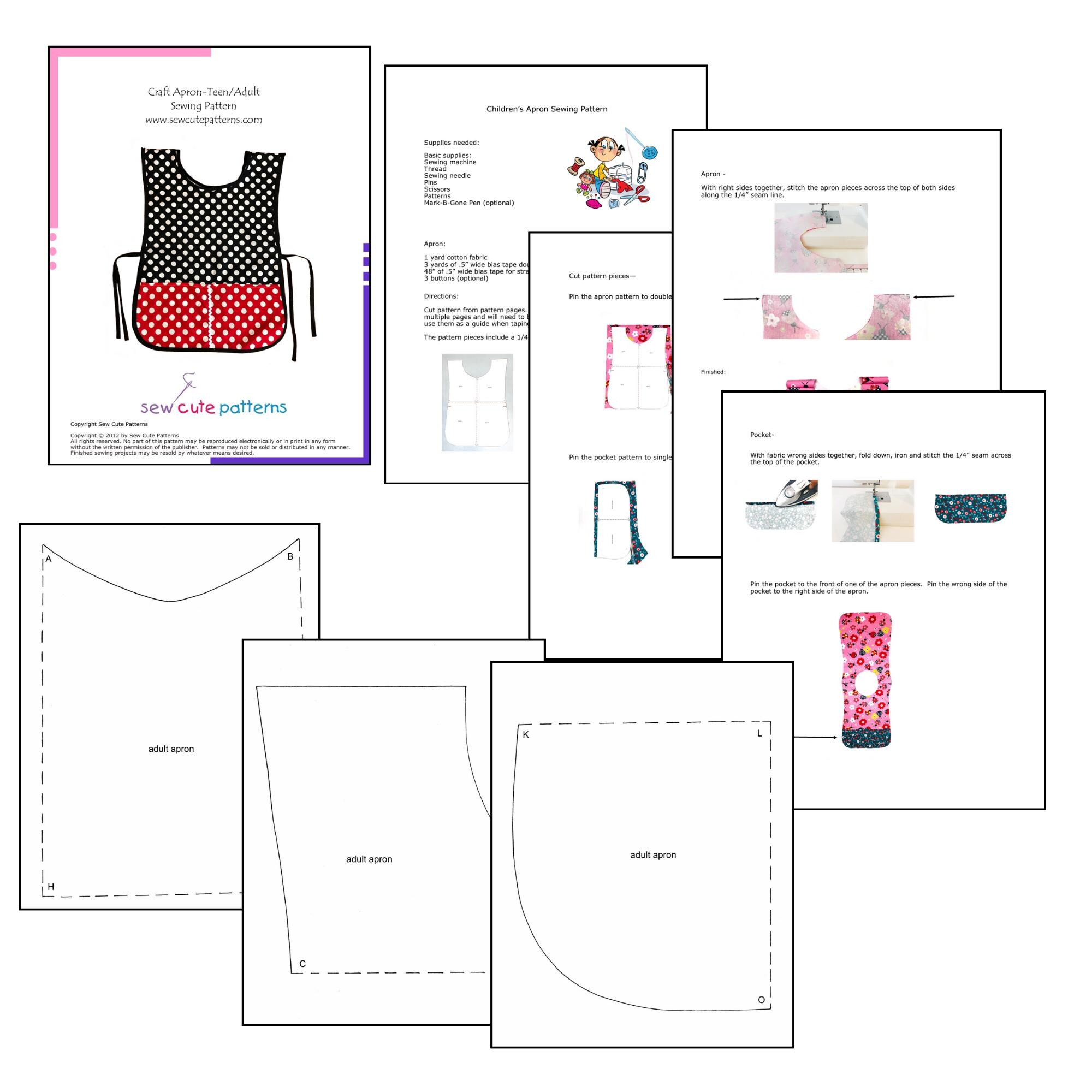 Adult Smock Sewing Pattern: Beginner Apron (digital Pattern) - Etsy