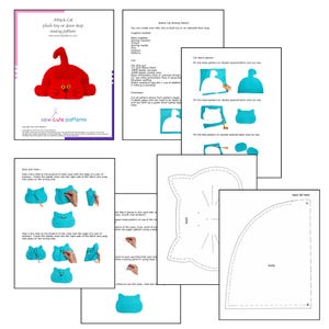 Stuffed Cat Sewing Pattern: Plush Kitty Doorstop (Digital Pattern) image 9